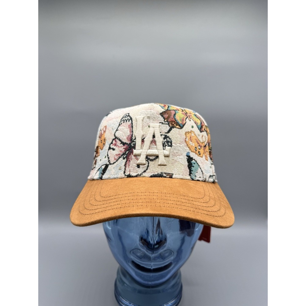 American Needle Los Angeles Angels MiLB Butterfly Tapestry Snapback Hat Cap‎ Tan